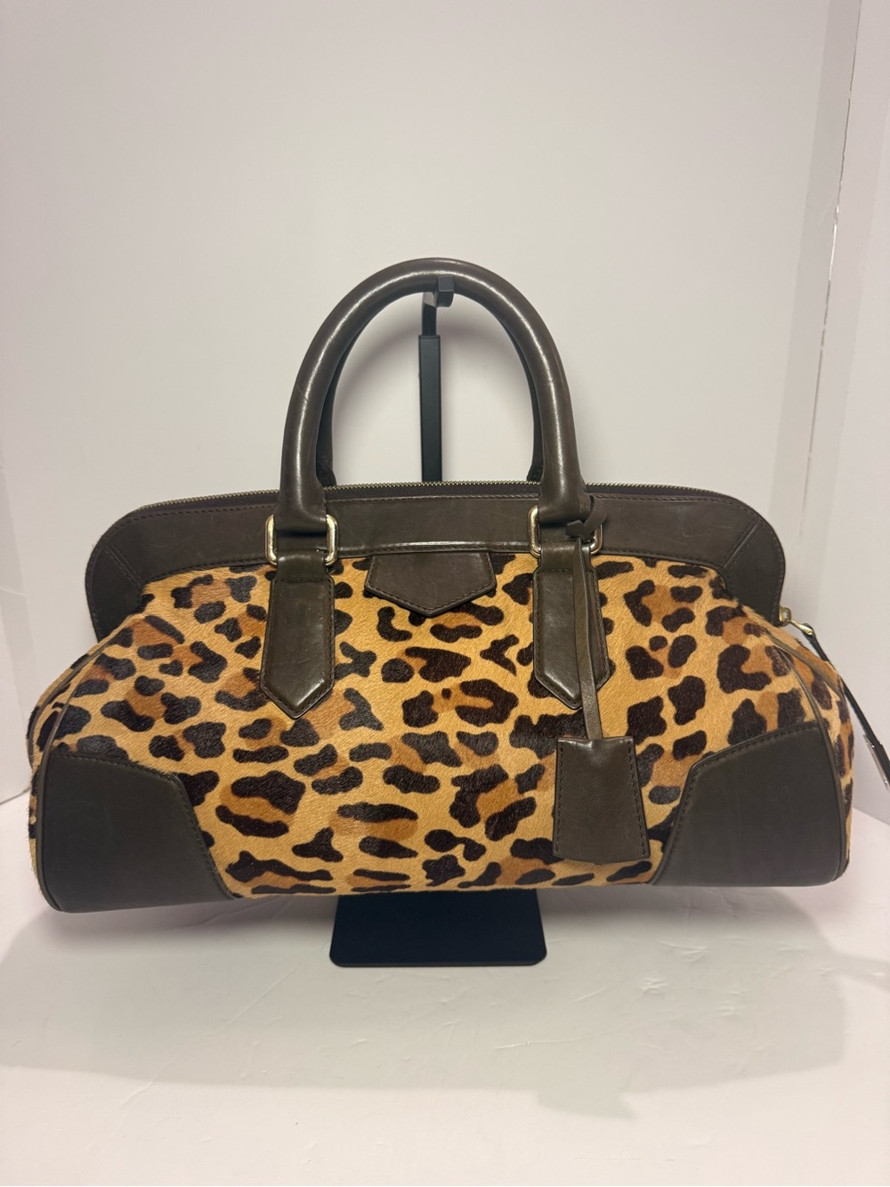 Bally Leopard Calf Hair East-West Satchel Tote - Picture 5 of 15